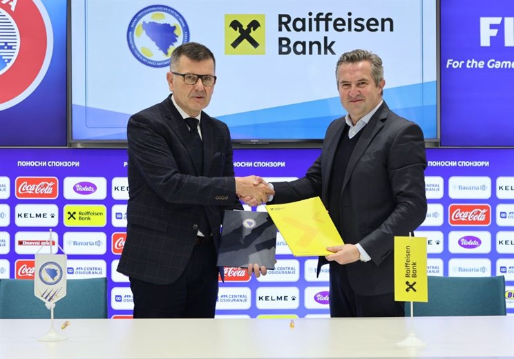 Raiffeisen banka novi ponosni sponzor Nogometnog saveza BiH