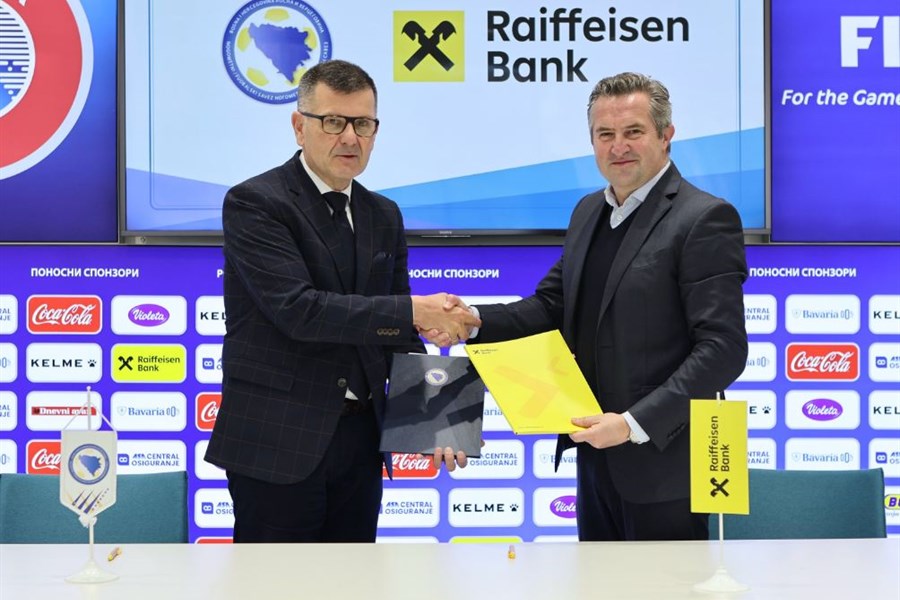 Raiffeisen banka novi ponosni sponzor Nogometnog saveza BiH