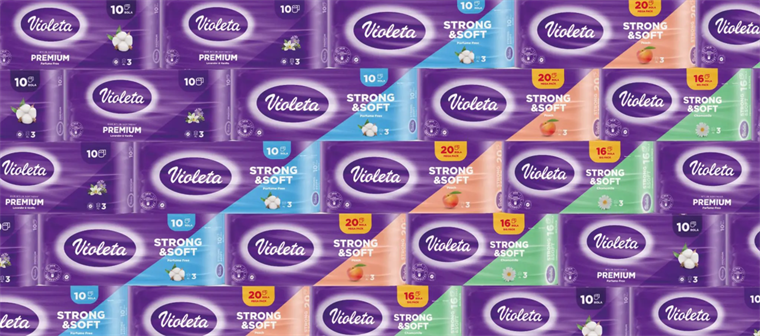 Violeta predstavlja novi dizajn pakiranja toaletnog papira