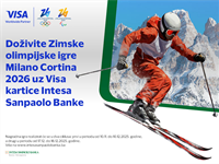 Intesa Sanpaolo Banka i Visa vode vas na Zimske olimpijske igre Milano...