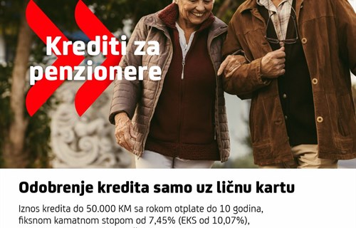 UniCredit Bank Banja Luka predstavlja posebnu ponudu kredita za penzionere