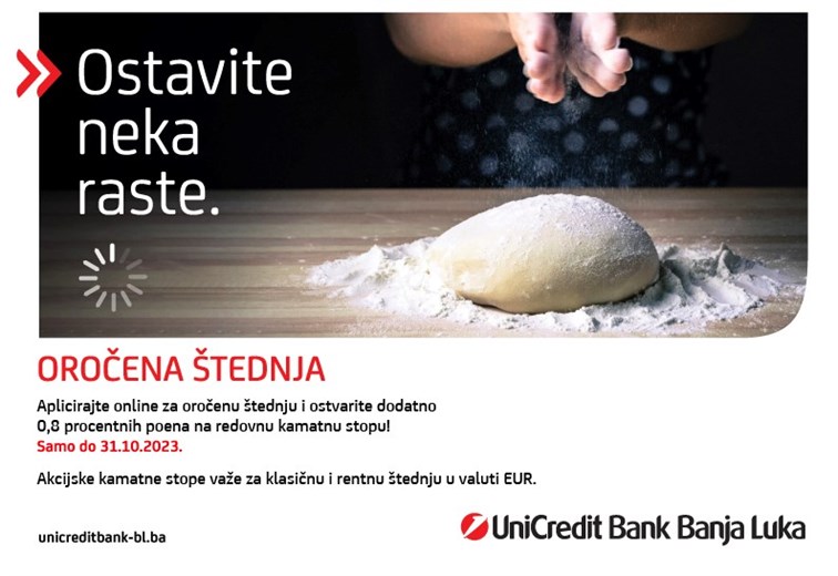 Posebna ponuda UniCredit oročene štednje u evrima