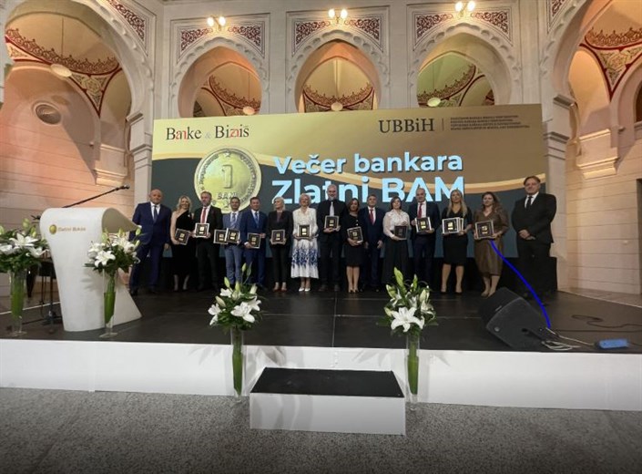 Priznanja "Zlatni BAM" uručena najuspješnijim bankama