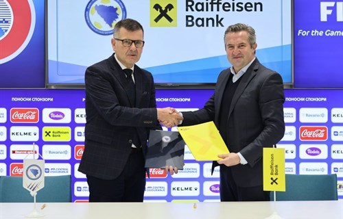 Raiffeisen banka novi ponosni sponzor Nogometnog saveza BiH