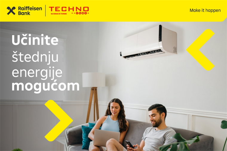 Učinite štednju energije mogućom uz Raiffeisen banku i Techno Shop