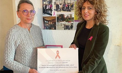 UniCredit Bank Banja Luka donacijom i podrškom Savezu žena oboljelih od...