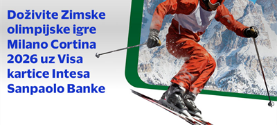 Intesa Sanpaolo Banka i Visa vode vas na Zimske olimpijske igre Milano Cortina 26.