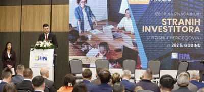 FIPA: Dodijeljena priznanja najznačajnijim stranim investitorima u BiH
