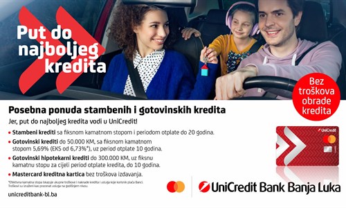Put do najboljeg kredita vodi u UniCredit