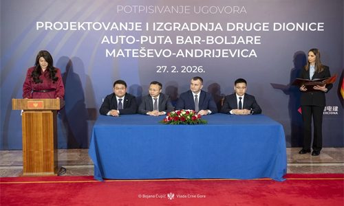 Crna Gora potpisala ugovor o autocesti vrijedan 694 miliona eura