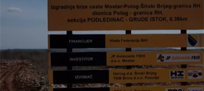 Napreduje gradnja brze ceste od Mostara do Imotskog