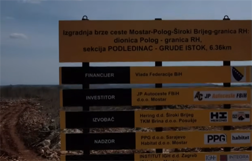Napreduje gradnja brze ceste od Mostara do Imotskog