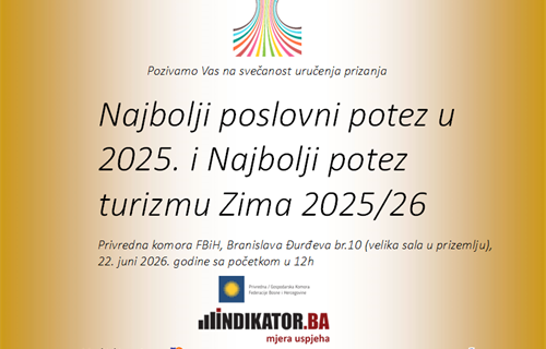 Portal Indikator.ba uručuje priznanja za najbolje poslovne poteze