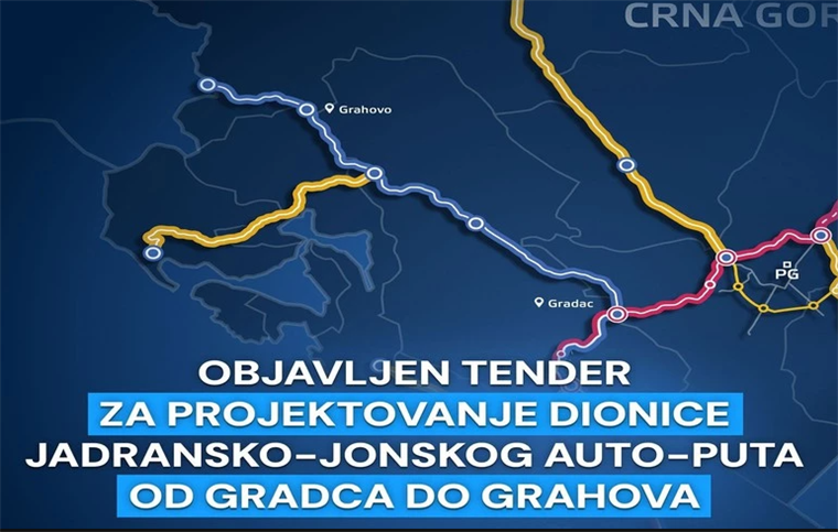 Crna Gora otvorila tender za projektovanje dionice Jadransko-jonske autoceste