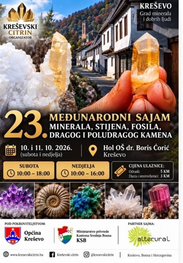 23. Međunarodni sajam minerala, stijena, fosila, dragog i poludragog kamena