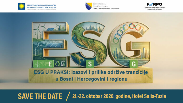 Konferencija „ESG u praksi – Izazovi i prilike održive tranzicije u BiH...
