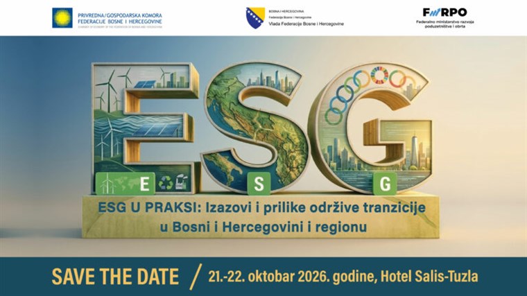 Konferencija „ESG u praksi – Izazovi i prilike održive tranzicije u BiH i regionu“