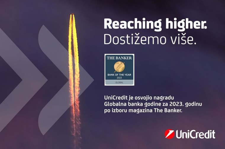 UniCredit proglašen Globalnom bankom godine po izboru magazina The Banker