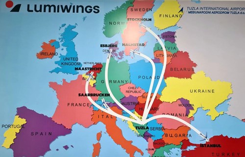 Lumiwings letjet će iz Tuzle na pet destinacija