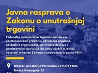 Otvorena javna rasprava o Zakonu o unutrašnjoj trgovini FBiH